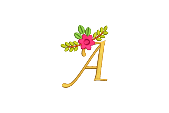 Cute A Letter Embroidery Design, 3 Sizes Review