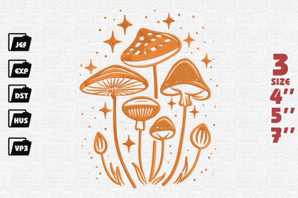 Review: Mushrooms and Stars Embroidery Design