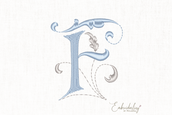 Vintage Floral F Machine Embroidery Letter Review